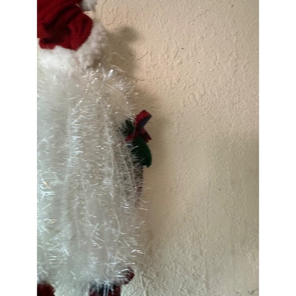 Holiday Time Santa Claus Floppy Figurine Decoration Fuzzy Beard & Mittens NWT - Picture 12 of 13